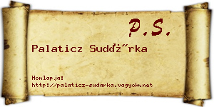 Palaticz Sudárka névjegykártya